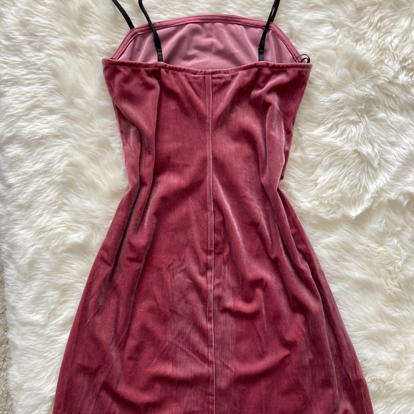 Forever 21 Pink Velvet Mini Dress - Picture 1 of 4